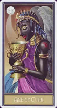 Tarot Deviant Moon : carte Ace of cups