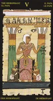 Tarot Égyptien carte le pape