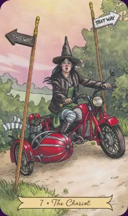 Tarot Histoire de Sorcières carte le chariot