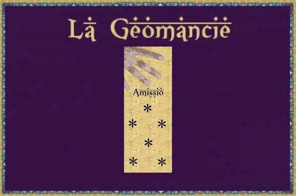 Amissio : Figure géomancie et signification