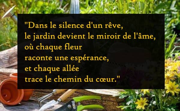 Citation : jardin