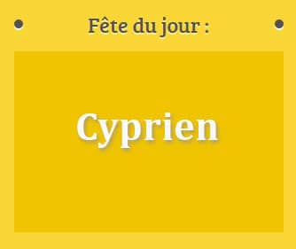 Prénom Cyprien fête le 14 septembre