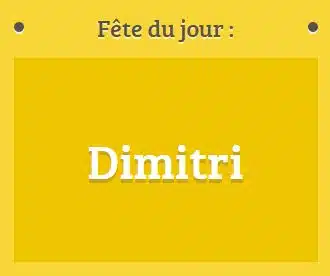 Prénom Dimitri fête le 26 octobre