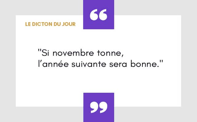 Dicton du 14 novembre