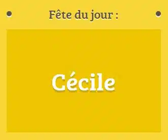 Prénom Cécile fête le 22 novembre