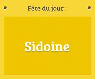 Prénom Sidoine fête le 14 novembre