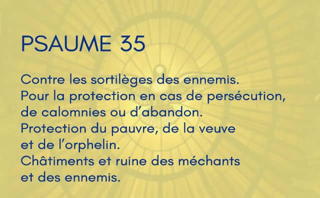 Interprétation du psaume 35 de la bible