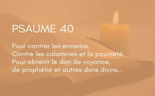 Interprétation du psaume 40 de la bible