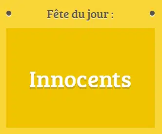 Les innocents : fête le 28 décembre