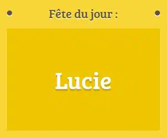 Prénom Lucie fête le 13 décembre