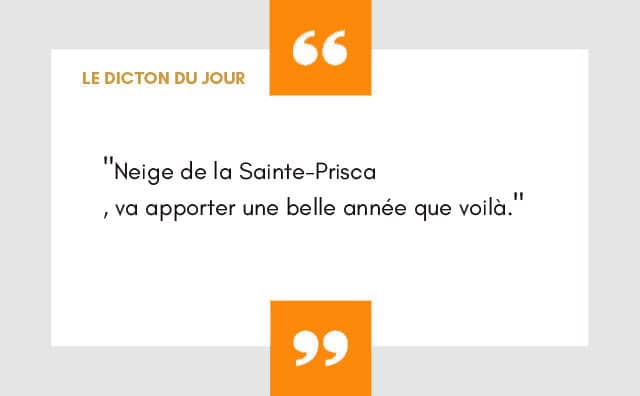 Dicton 18 janvier