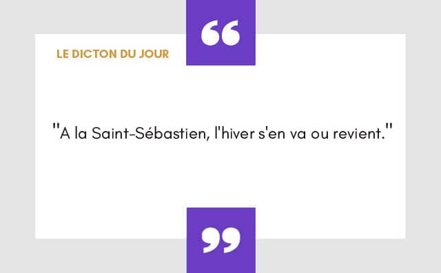 Dicton 20 janvier