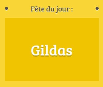 Prénom Gildas fête le 29 Janvier