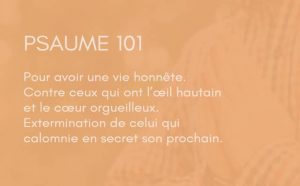 Interprétation du psaume 101 de la bible