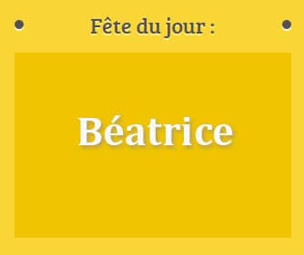 Prénom Béatrice fête le 13 Février