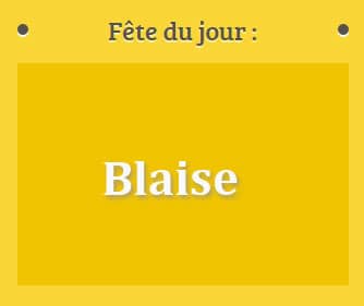 Prénom Blaise fête le 03 Février