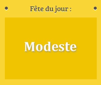 Prénom Modeste fête le 24 Février