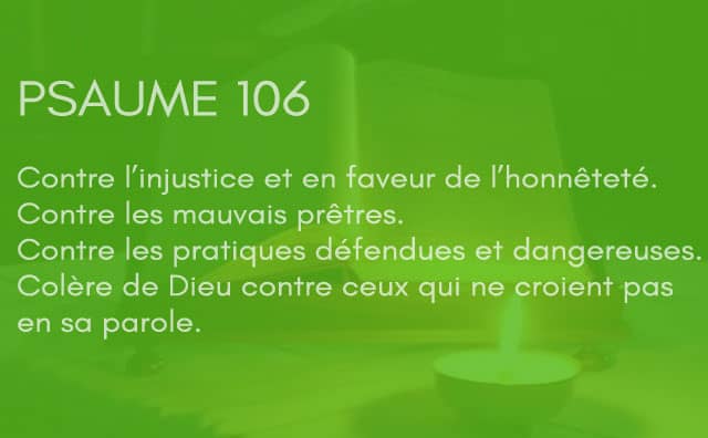 Interprétation du psaume 106 de la bible