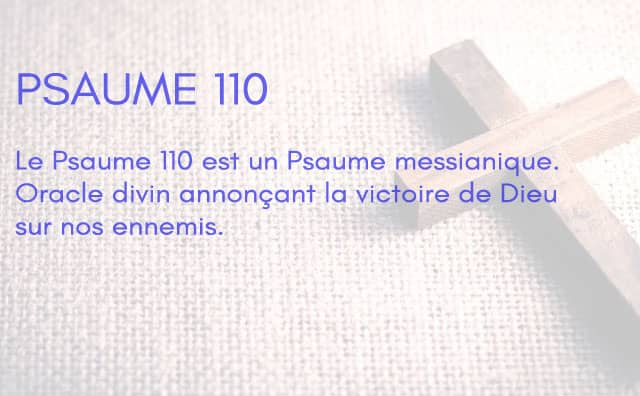 Interprétation du psaume 110 de la bible