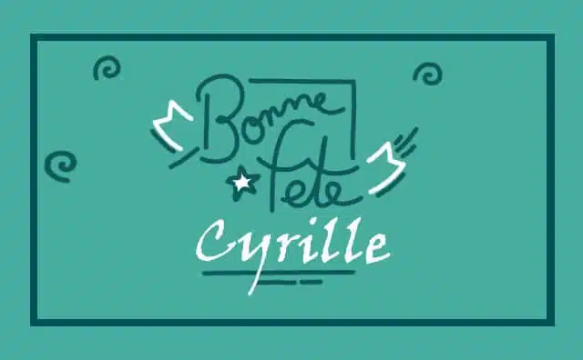 Le 18 mars Bonne Fête Cyrille :