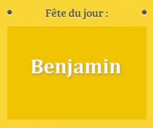 Prénom Benjamin fête le 31 Mars