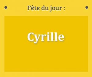 Prénom Cyrille fête le 18 Mars