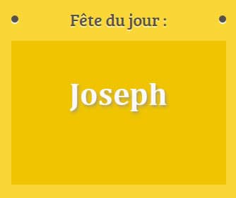 Prénom Joseph fête le 19 Mars