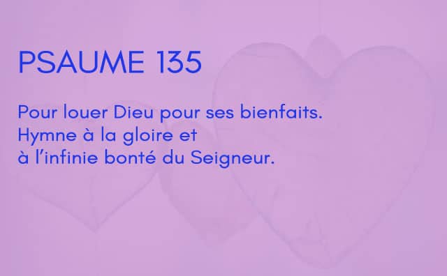 Interprétation du psaume 135 de la bible