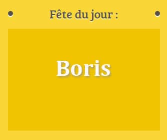 Prénom Boris fête le 02 Mai