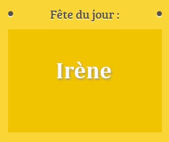 Prénom Irène fête le 05 Avril