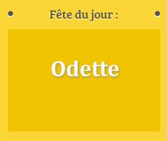 Prénom Odette fête le 20 Avril