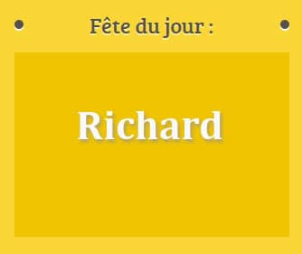 Prénom Richard fête le 03 Avril