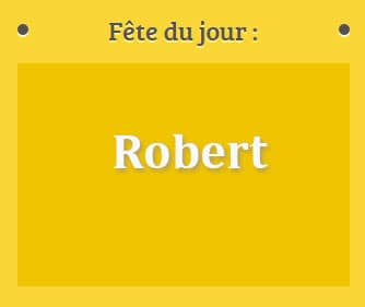 Prénom Robert fête le 30 Avril