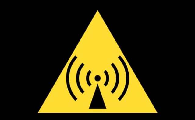 Symbole panneau rayonnement non-ionisant :