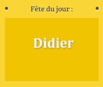 Prénom Didier fête le 23 Mai