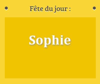 Prénom Sophie fête le 25 Mai