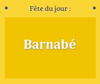 Prénom Barnabé fête le 11 juin