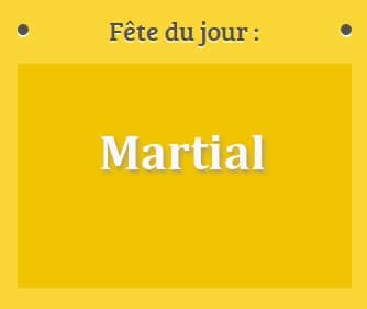 prénom Martial le 30 juin