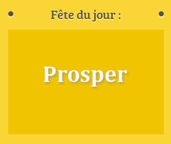 Prénom Prosper le 25 juin