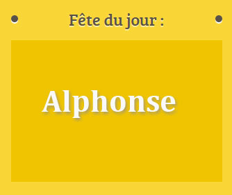 prénom Alphonse le 01 Août