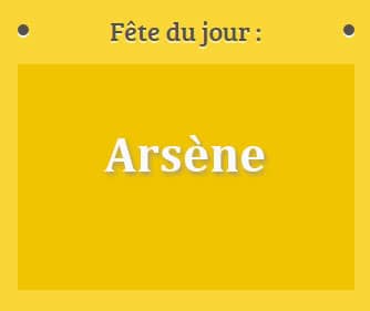 prénom Arsène le 19 juillet