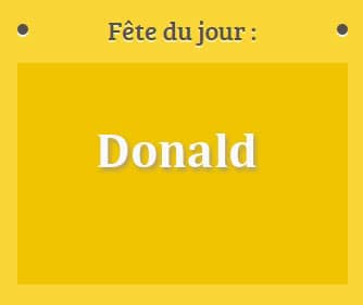 prénom Donald le 15 juillet