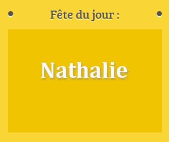 prénom Nathalie le 27 juillet