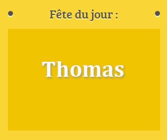 prénom Thomas le 03 juillet