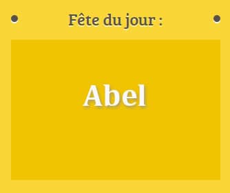 Prénom Abel fête le 05 Août