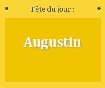 Prénom Augustin fête le 28 Août