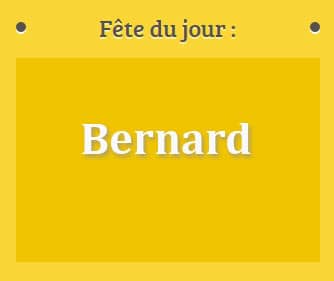 Prénom Bernard fête le 20 Août