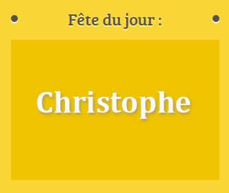 Prénom Christophe fête le 21 Août