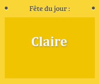 Prénom Claire fête le 11 Août