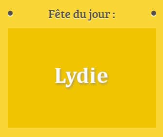 Prénom Lydie fête le 03 Août